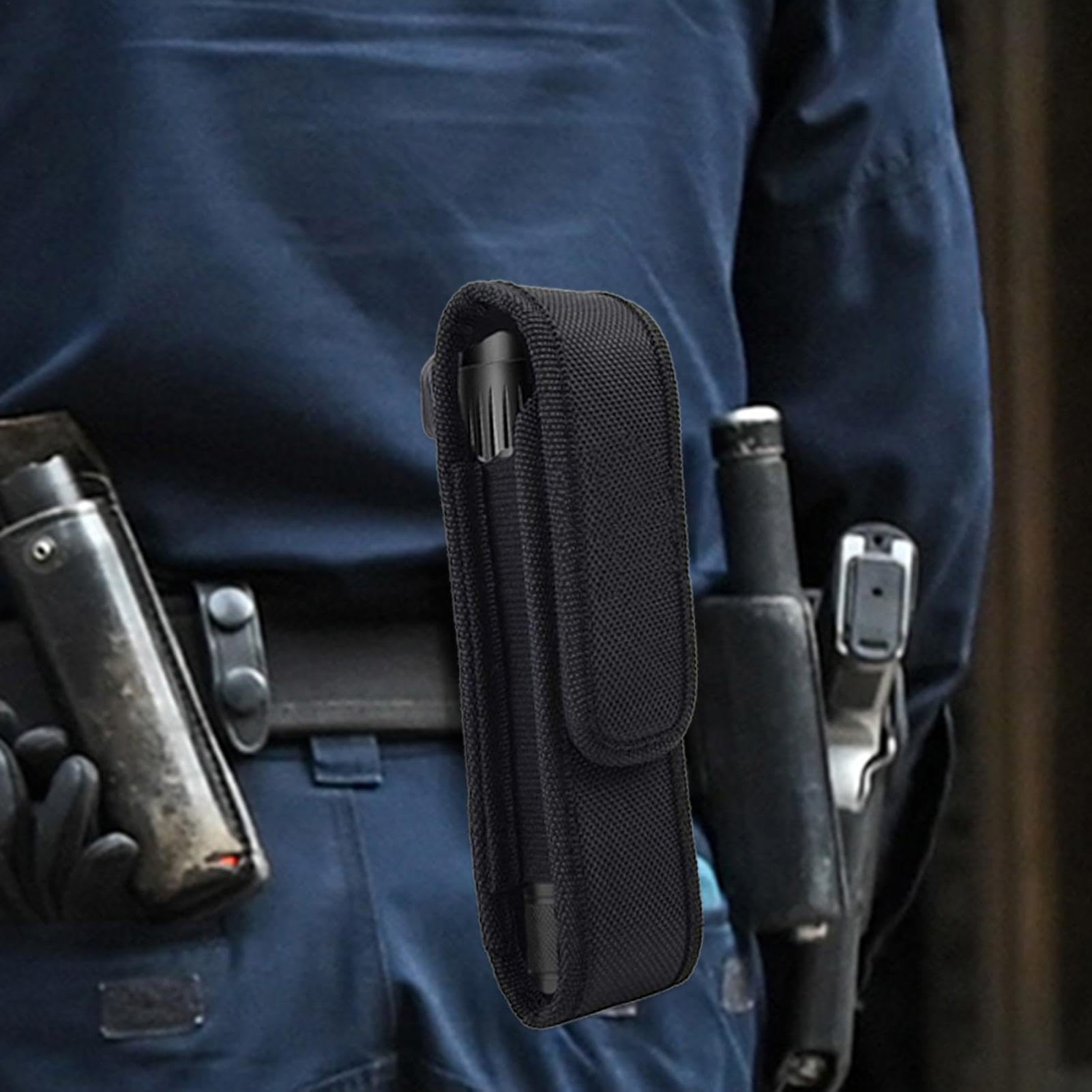 na latarkę, bezpieczna pętla na pasek, nylonowy uchwyt na latarkę, przenośna torba na światło myśliwskie do pasa roboczego i do użytku na zewnątrz