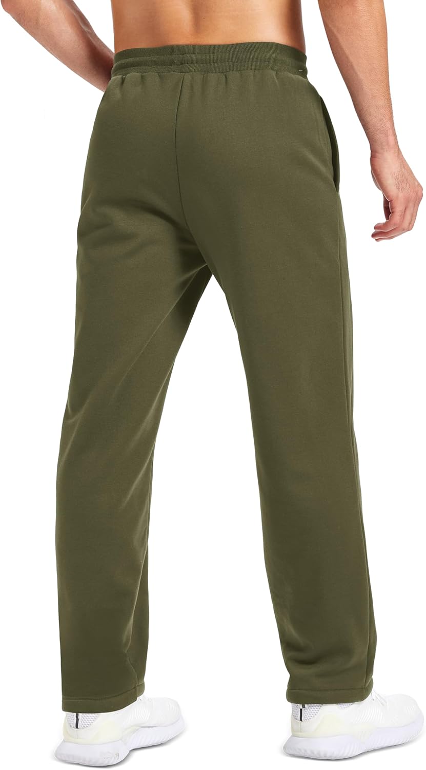 MAGCOMSEN Men's Winter Fleece Pants Sherpa Lined Sweatpants with Pockets Drawstring Lounge Running Athletic Warm Pants
