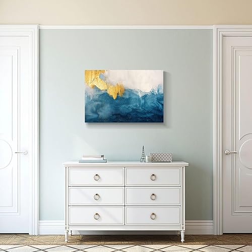 Miniatura 276 de Lienzo artístico para pared, pinturas de arte abstracto, fantasía azul, grafiti colorido sobre fondo blanco; decoración artística moderna para sala