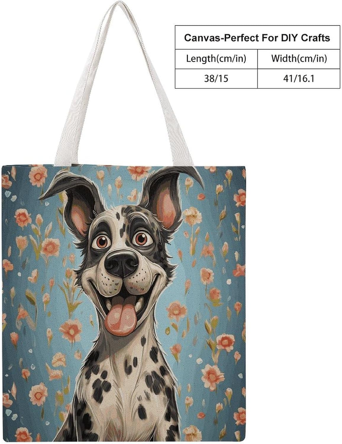 Fun Dogs Canvas Tote Bag Reusable Grocery Bag image 4