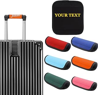 Personalized Luggage Handle Wrap - Custom Embroidery Name Suitcase Handle Wrap | Waterproof, Durable & Machine-Washable Travel Accessories for Cruise, Airplane, Flying Essentials (black)