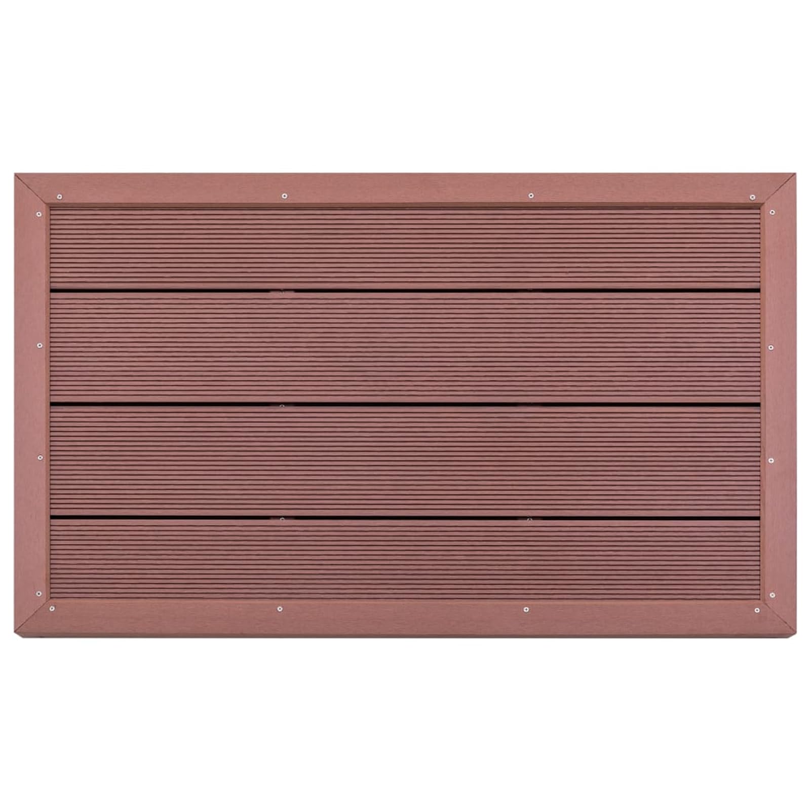 Homgoday Pannello Multifunzione in WPC, Marrone, 101x63x5,5 cm, Antiscivolo, per Doccia Solare, scaletta Piscina o zerbino, Richiede assemblaggio