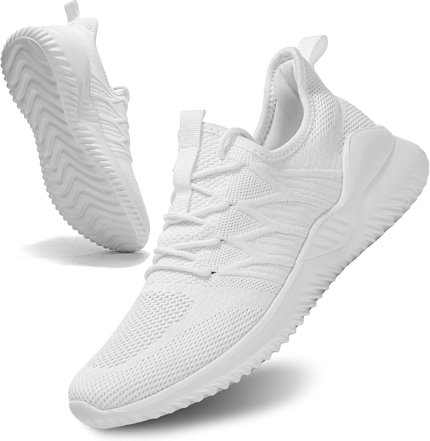 Mens Slip On Running Shoes Athletic Walking Trainers Lightweight Breathable Mesh Tennis Sneakers