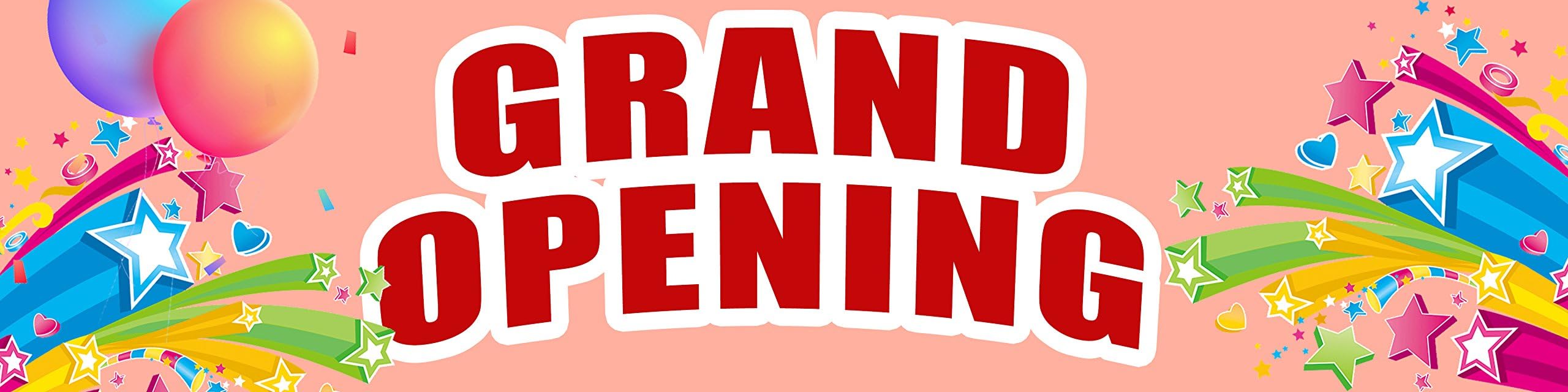 Dmall Grand Opening Banner Grand Opening Flag Business Banner Advertising Pennant Store Signs Flag Restaurant Sign-2 X 5 Ft