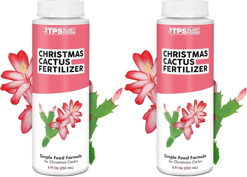 Fertilizante para cactus navideños: alimento líquido para plantas para más flores, color de flores más brillante y desarrollo de raíces más fuerte, 8 oz (paquete de 2)