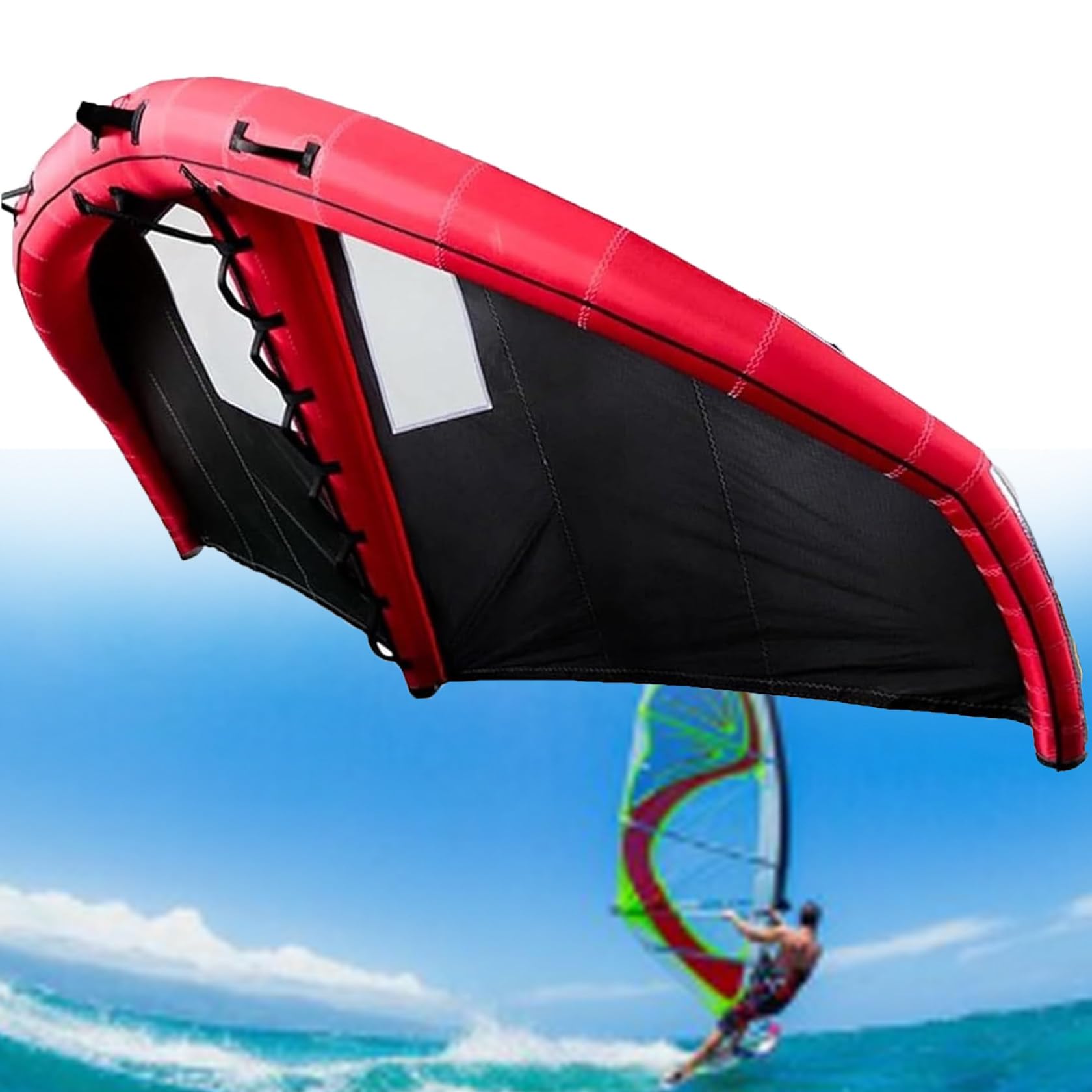 Tavola gonfiabile aliscafo per windsurf e kitesurf, design leggero con finestra, ideale per gli appassionati di sport acquatici all'aperto