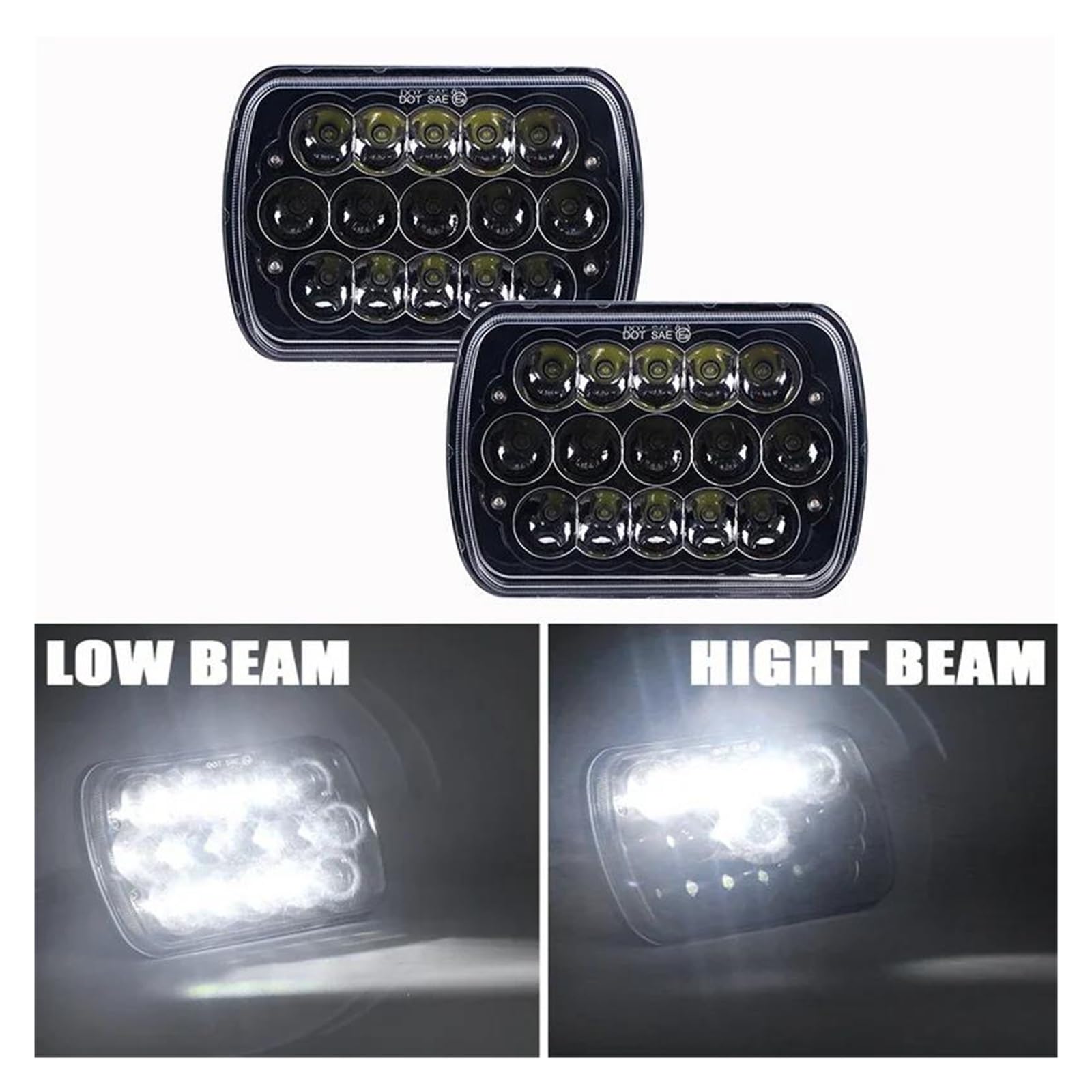 Feux phares Phare Led 5x7 Pouces 7x6 Drl Clignotant Faisceau Pour Toyota MR2 Pick-up Pour Celica Peut Fonctionner Correctement Et Savoir Que Les Gens En Ont Besoin. Phare(2pcs 45w)