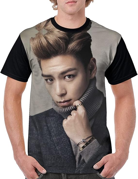 Amazon Co Jp Bigbang Top 2 ファッション メンズ インナー カジュアル おしゃれカットソートップス スポーツ 丸襟 薄手 半袖tシャツフロントプリント 柔らかい 快適 夏の半袖 ファッション