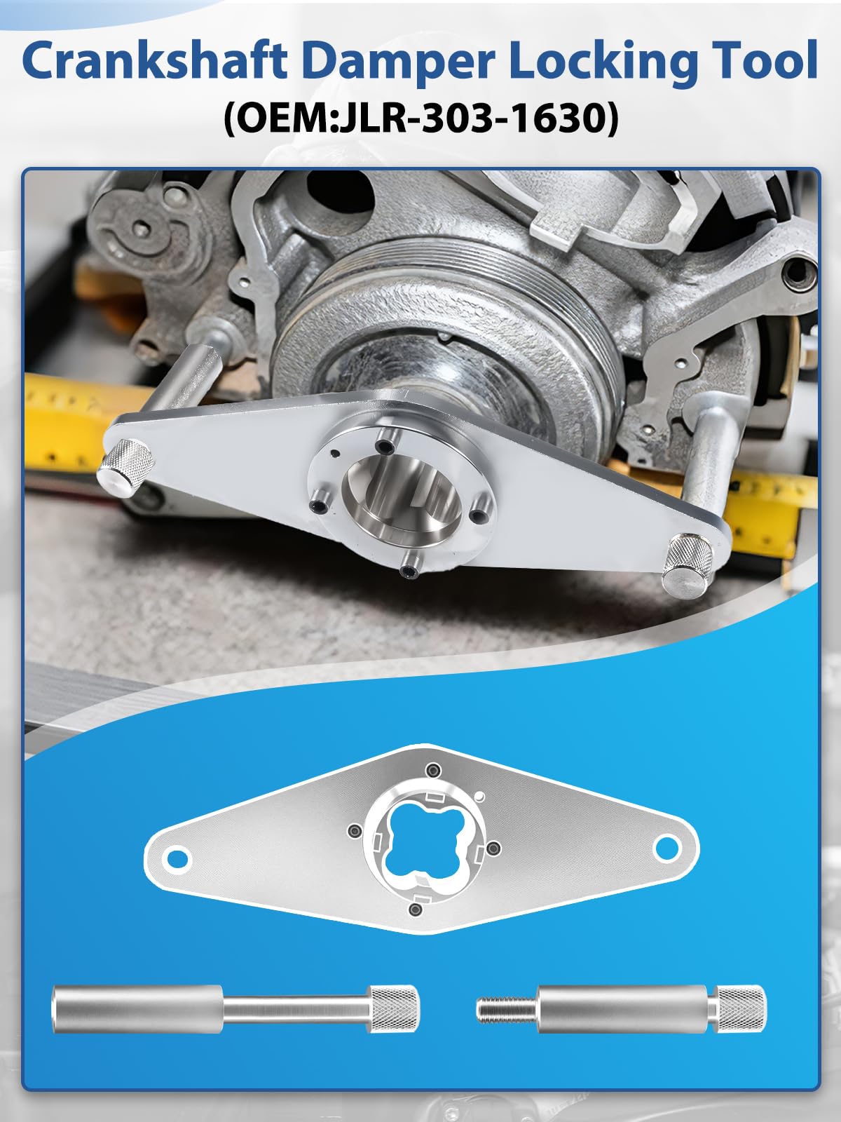 Attrezzo di regolazione motore, cinghia dentata, strumento catena di controllo, compatibile con Land Rover, Jaguar 2.0T 2.0 Diesel motore, JLR-303-1625, JLR-303-1630, JLR-303-1631