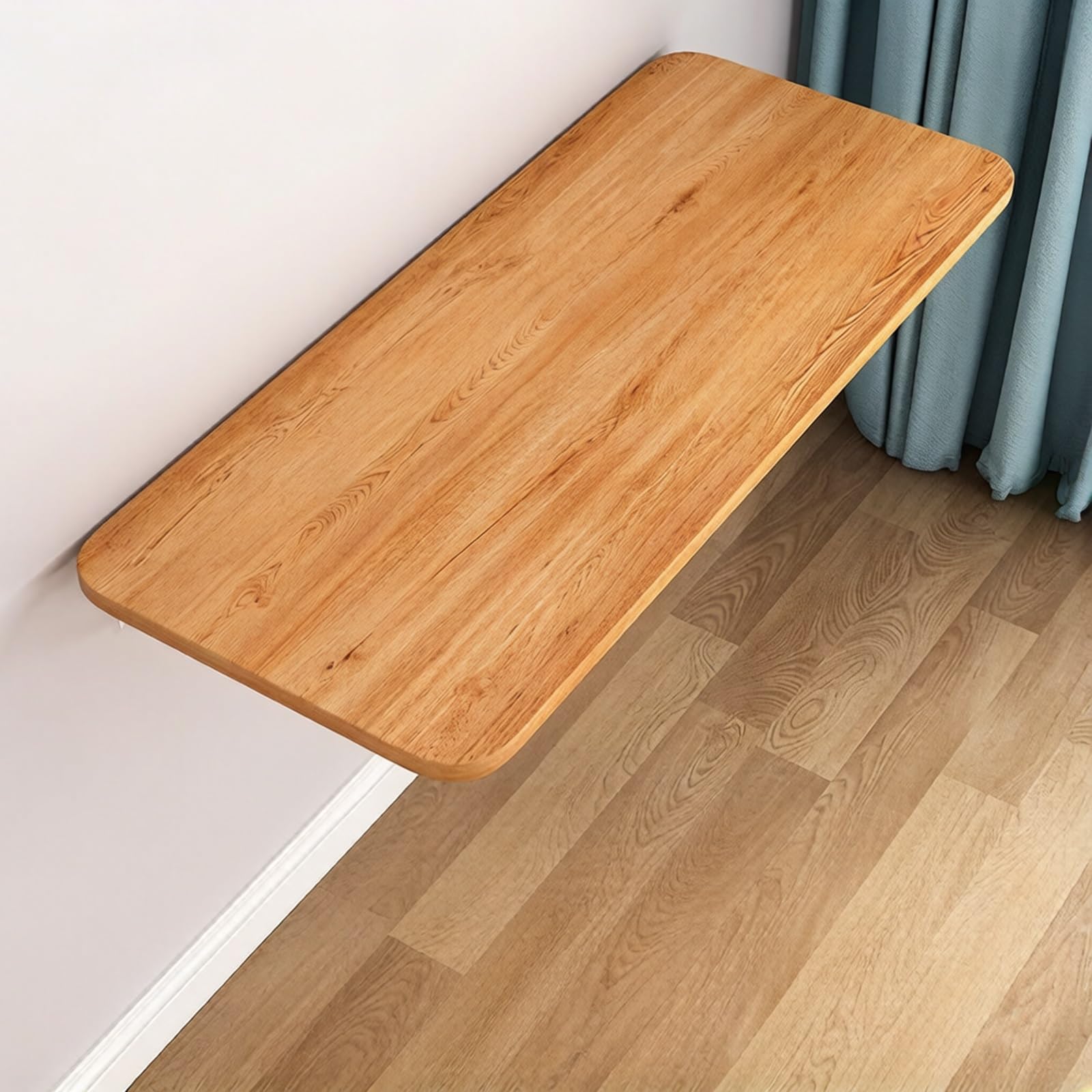 Table de Bar Pliable Murale Multifonction en Bois, Table Murale Rabattable À Plateau Extensible, Bureau Convertible Suspendu pour Repas(C,50 * 50CM/19.7 * 19.7IN)