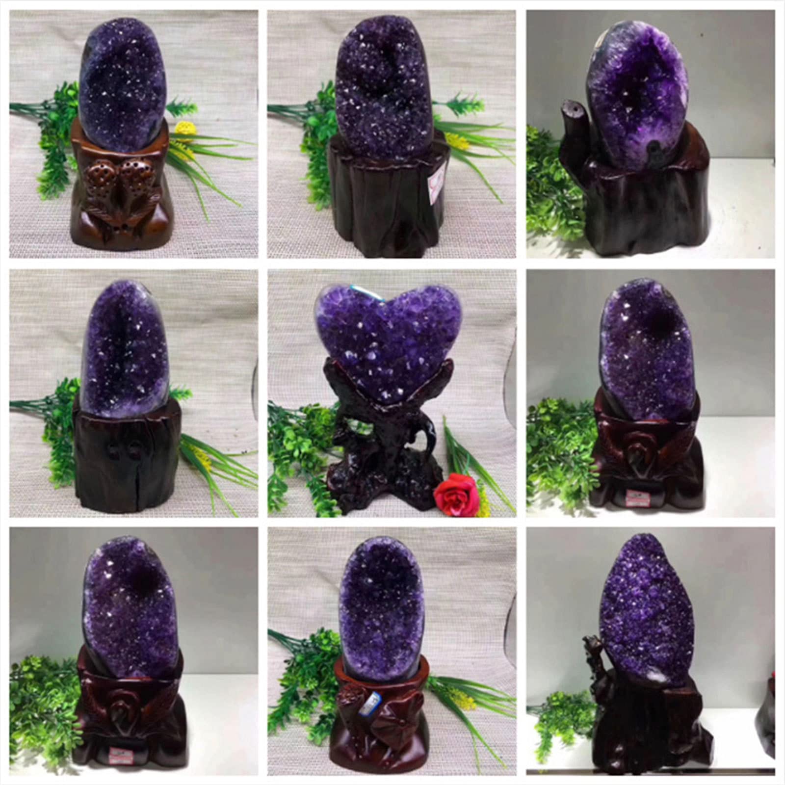 Racimos de Amatista Natural de Uruguay, geoda de Cristal de Cuarzo, espécimen Espiritual de Piedra for Cristales, decoración del hogar, Regalo de 2,6 Libras decoración hogareña(Size:1.8lbs)