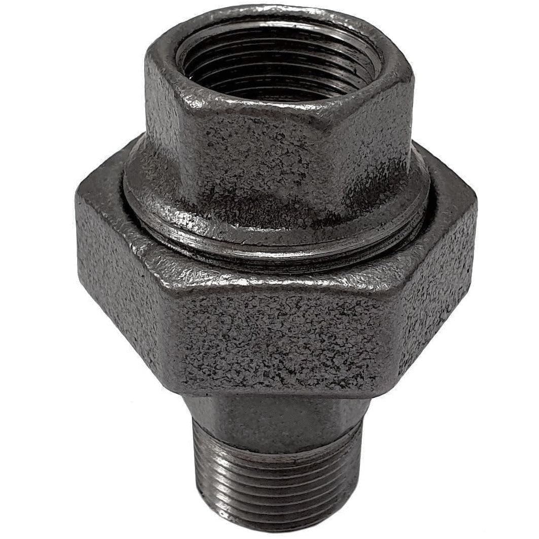 Unión de hierro fundido negro M/F manguito roscado de 66 x 76 mm para tubos