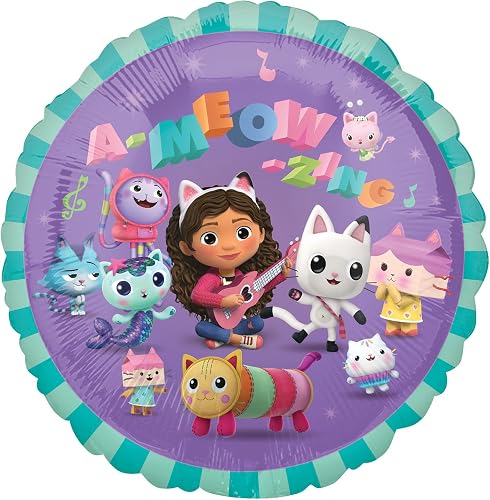 Amscan Anagram 4552901 – Ballon rond en aluminium DreamWorks Gabby's Dollhouse –