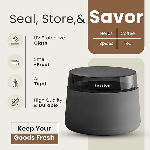 Miniatura 2 de Session Cenicero Goods, bandeja de cenizas reemplazable con tapa de silicona, cenicero para exteriores fabricado con material de vidrio de