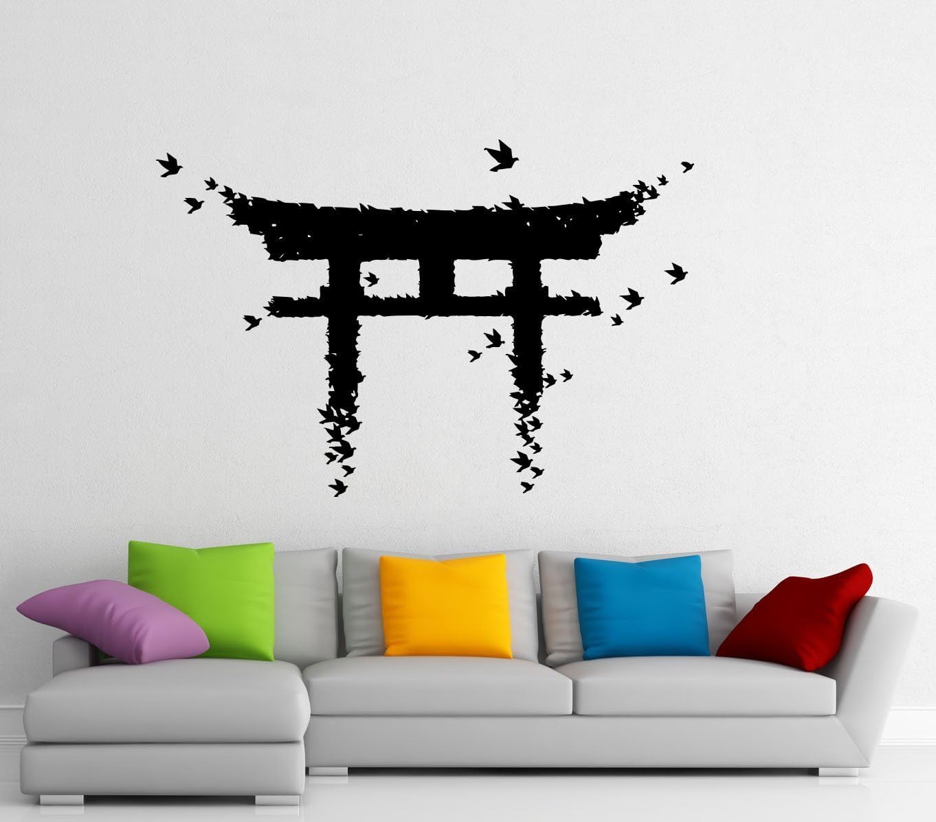 Torii Japanese Gate Wall Decal Vinyl Sticker Japanese Culture Interior Home Art Wall Murals Bedroom Home Decor (1j01pn)