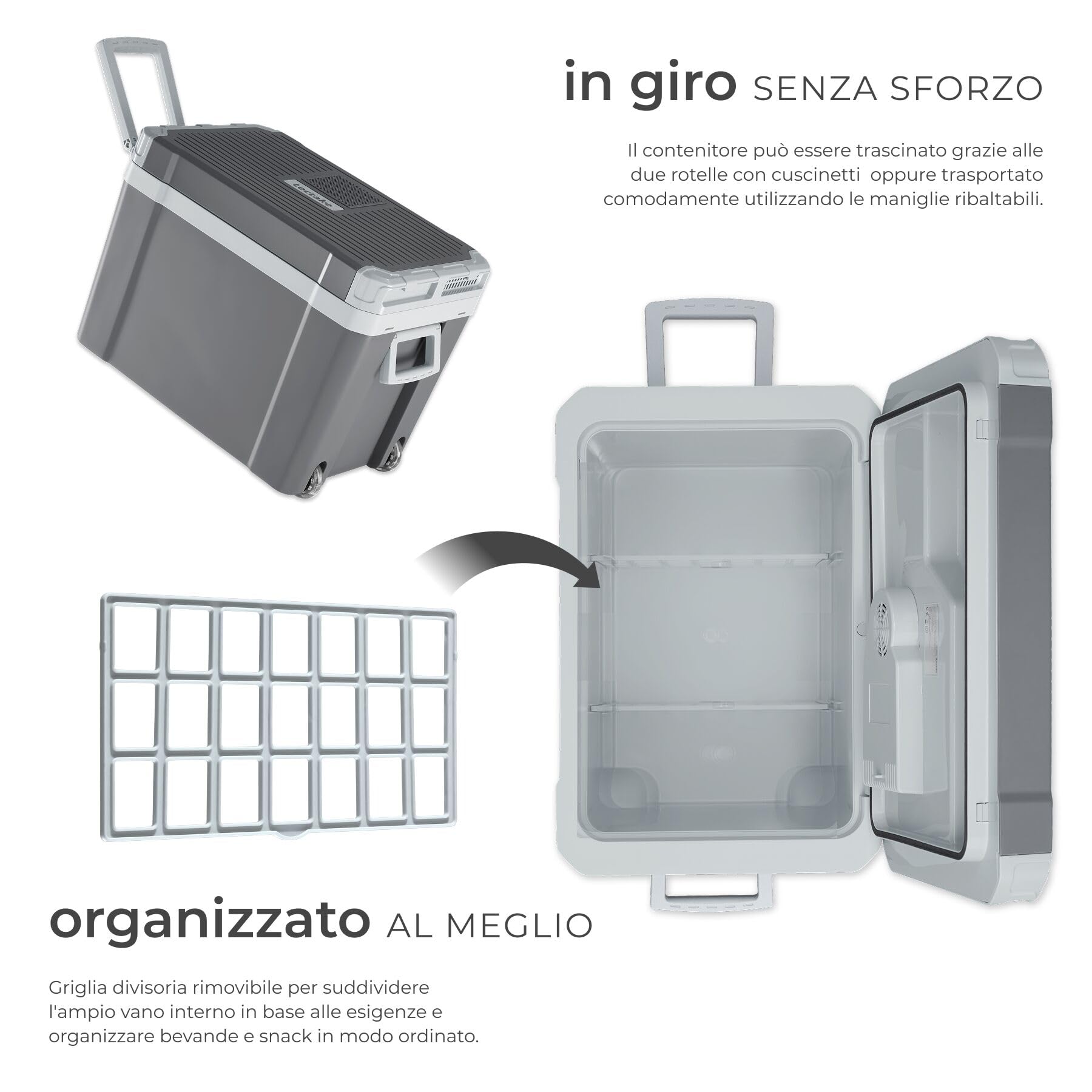 tectake® Frigorifero Portatile 35 L 2in1 Freddo Caldo per Auto e Casa ECO Mode