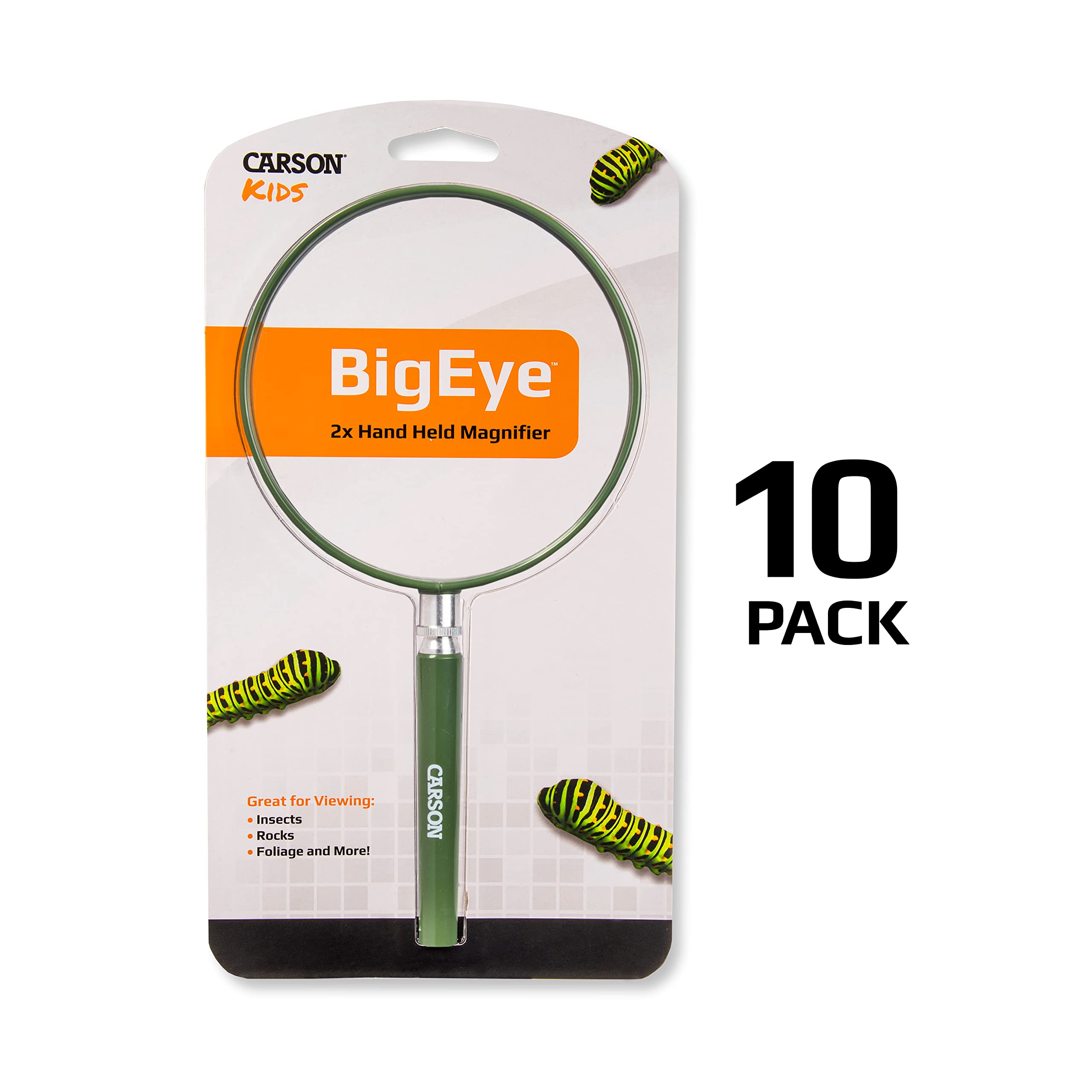 Carson Bigeye Lupas con Lente de Gran tamaño de 5,0 Pulgadas sin distorsión para Lectura, inspección, exploración, Hobby, Manualidades y tareas (HU-20, HU-20AMMU)