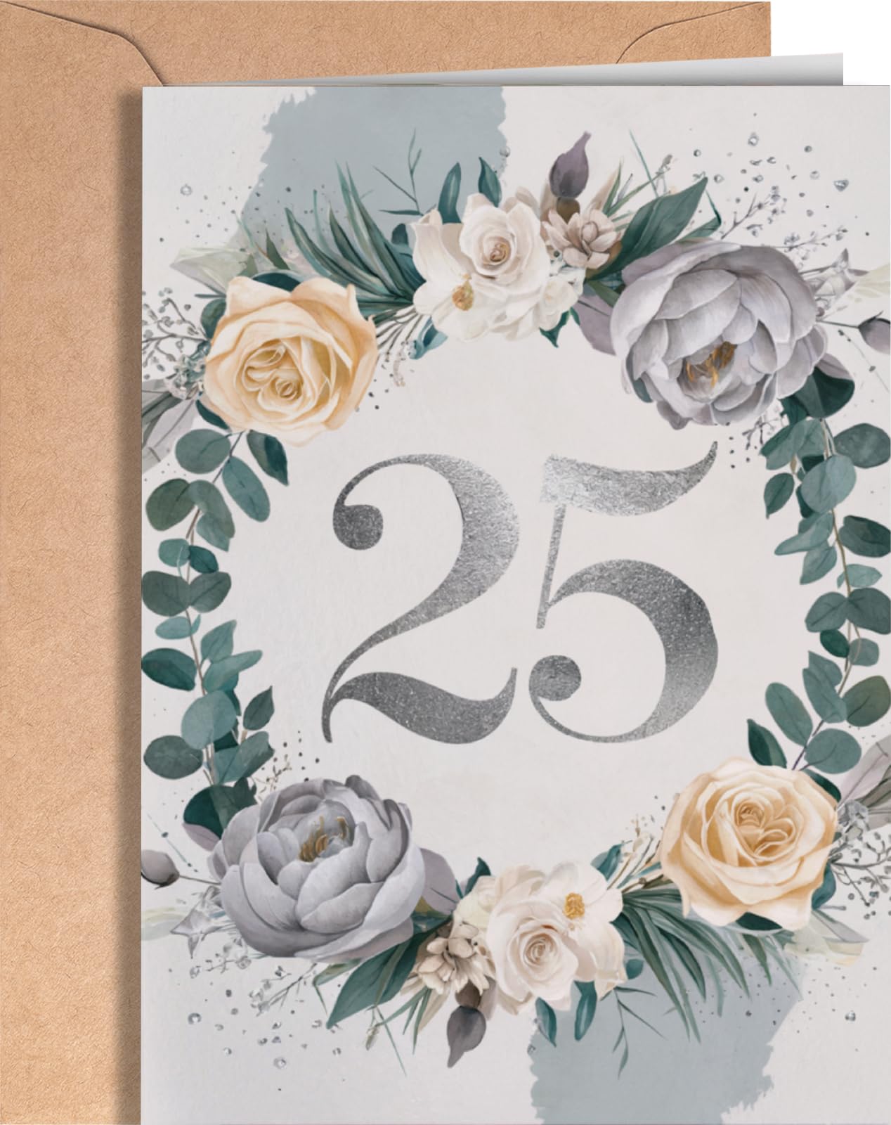 Biglietto 25° Anniversario Matrimonio - Nozze d’Argento - Regalo Anniversario per lui o per lei - Biglietti San Valentino Divertente