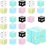 Sumind 24 Pieces Infinity Cube Fidget Toy Mini Blocks Cube Bulk Gadget Sensory Toy Hand Held Blocks Finger Gadget Gift for Adults Anxiety Stress Relief Game(Cute Style)