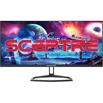 Sceptre 30-inch IPS Monitor 21:9 DisplayPort x2 up to 210Hz 1ms Ultra Wide/Slim Build-in Speakers, Machine Black (E305B-FU200T)