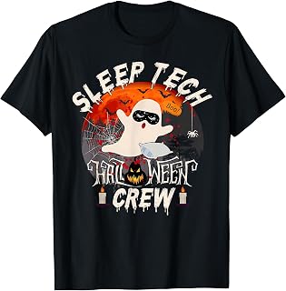 Spooky Sleep Tech Boo Crew Sleep Technician Halloween T-Shirt