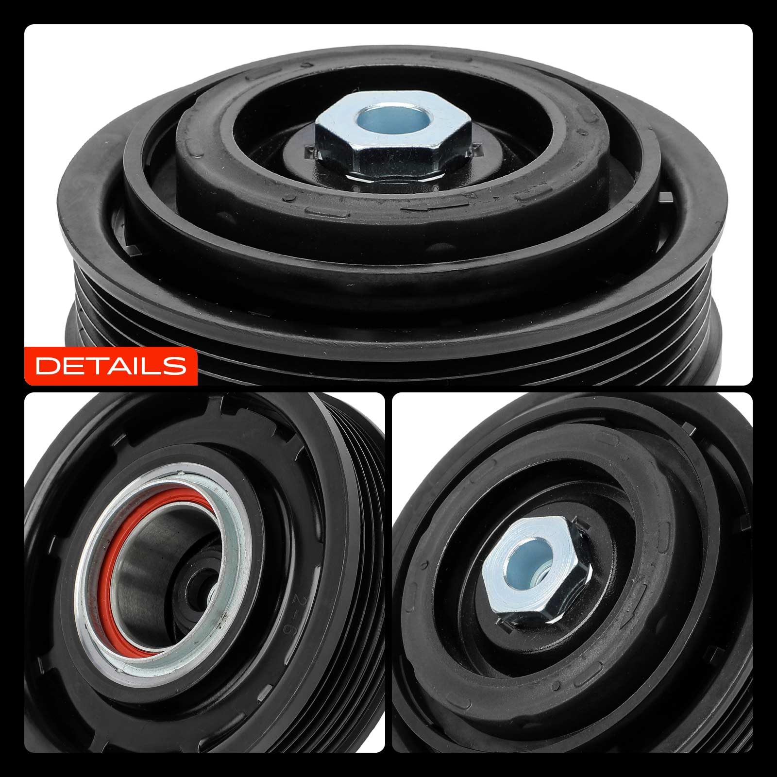 Frankberg Compressore Magnetico AC Compatibile con X3 F25 2.0L Serie 3 Touring F31 2.0L X3 F25 3.0L Serie 1 F20 2.0L Serie 3 Touring E91 2.0L Replace# 64529396722