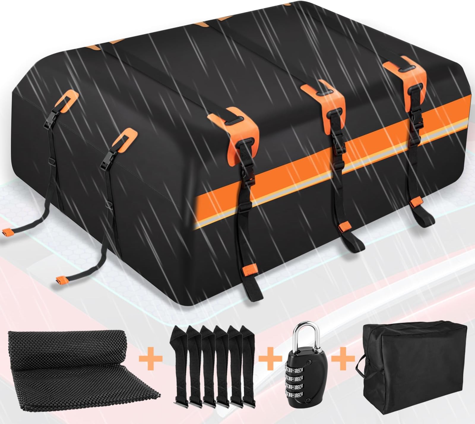 バッグ Roof Cargo Box Roof Rack Pads,Rooftop Cargo Bag Mat,Car