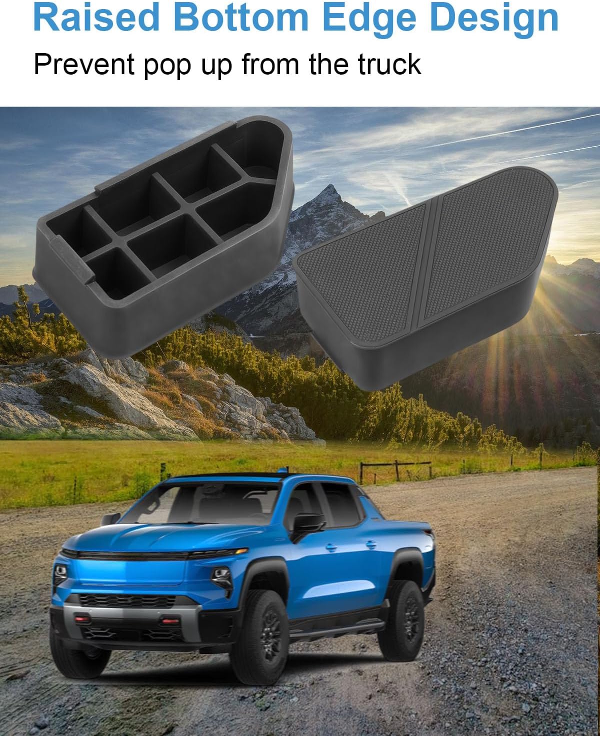Bed Rail Silicone Stake Pocket Covers Compatible with 2024 2025 2026 Chevy Silverdo EV/GMC Sierra EV,Truck Exterior Accessories Insert Hole Caps Plugs(2PCS)