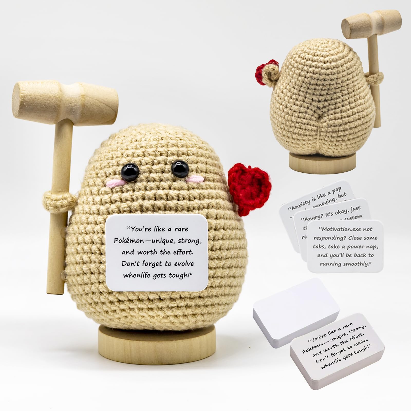 AABXX Romantic Positive Potato，for Girlfriend or Wife with17 Uplifting Funny Signs for ，Fun Gift Idea for Wife Couples，Sentimental Gifts for Women