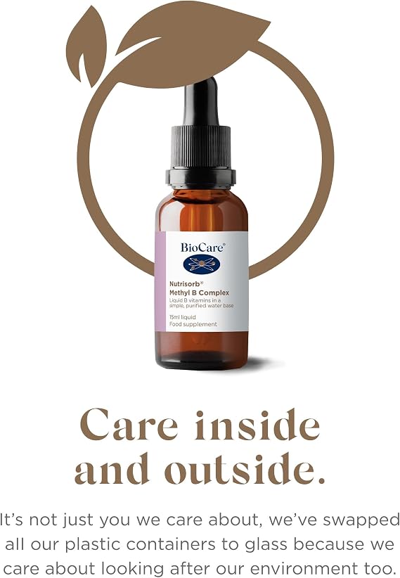 BioCare Nutrisorb Methyl B Complex - Liquid Active B Vitamins for Energy, Cognitive and Nervous System Support - 15ml