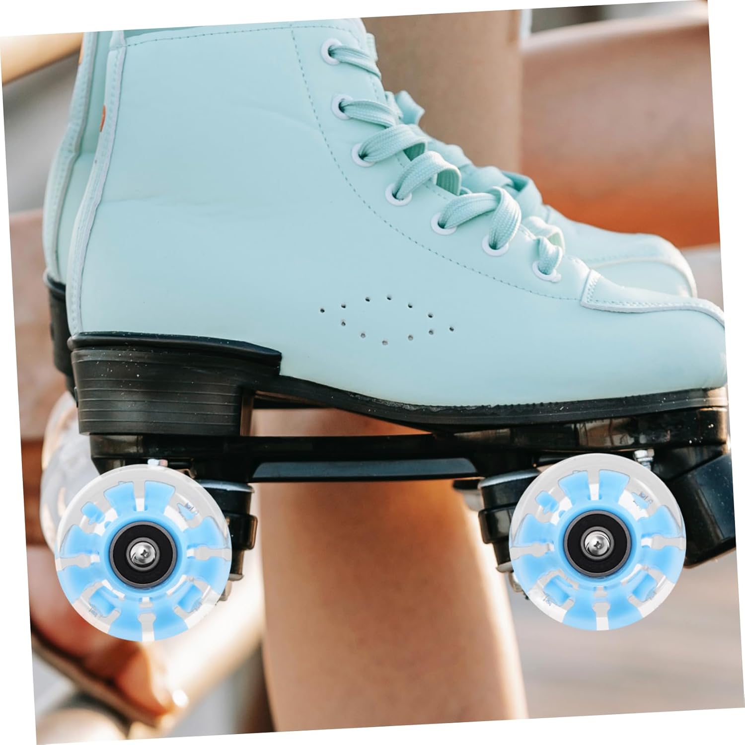 DECHOUS 4pcs Light up Skate Wheels for Roller Skates Pu Material Outdoor Indoor Use Fashion Easy to Install