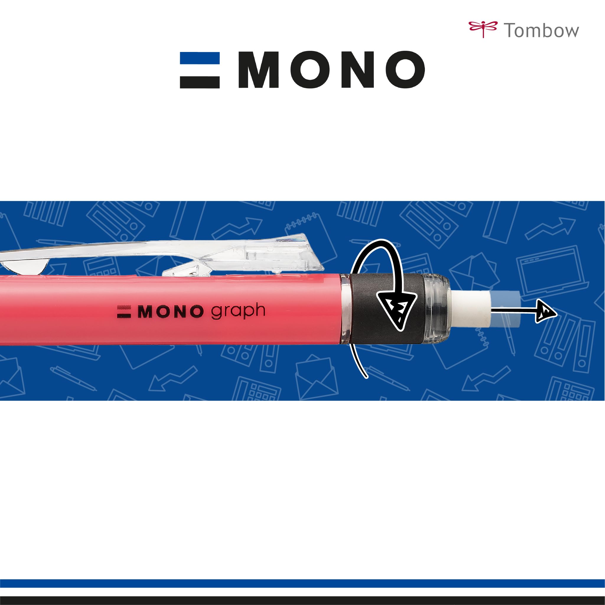 Tombow Mono Graph Matita meccanica 0,7 mm Giallo neon