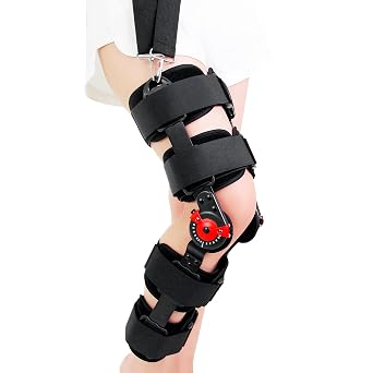 ROM Knee Brace Hinged Post-Op Knee Brace for Arthritis, ACL, MCL, and PCL Injury Optimal Support for Rehabilitation