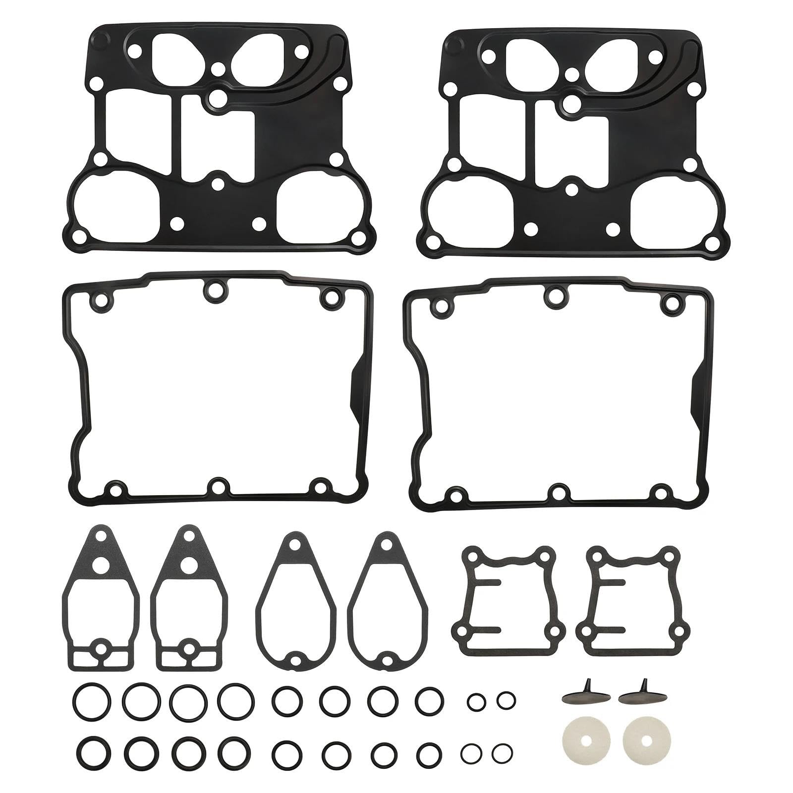 Kit Revisione Motore Ricambi: Set Completo Di Guarnizioni Motore Per Harley Twin Cam C9588 (1999-2017) Kit Guarnizioni Coperchi Valvole (Rocker Box)