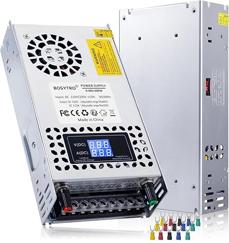 Fuente de alimentación de CC ajustable de 60 V, 600 W, fuente de alimentación conmutada CA 110V220V a CC 0-60V DC Convertidor con pantalla digital