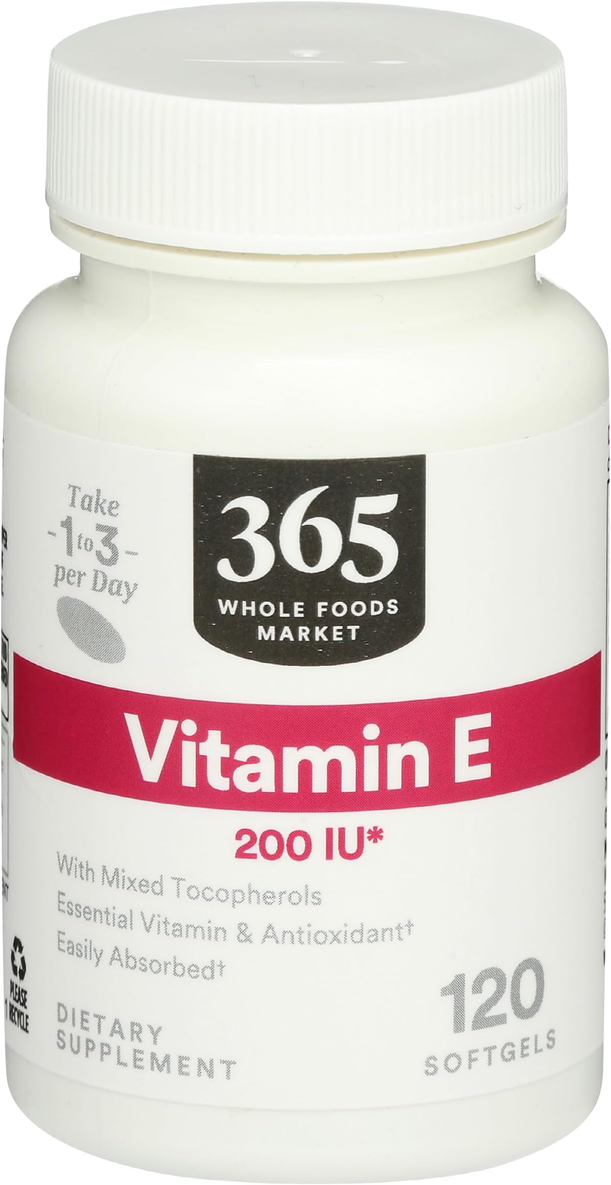 365 by Whole Foods Market, Vitamin E 200 IU, 120 CT