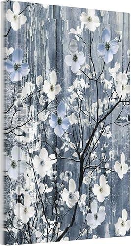 Miniatura 161 de Cubierta de interruptor de luz de 3 cuadrillas con diseño de flores azules púrpuras, cubierta de placa de pared de triple palanca, arbustos florales