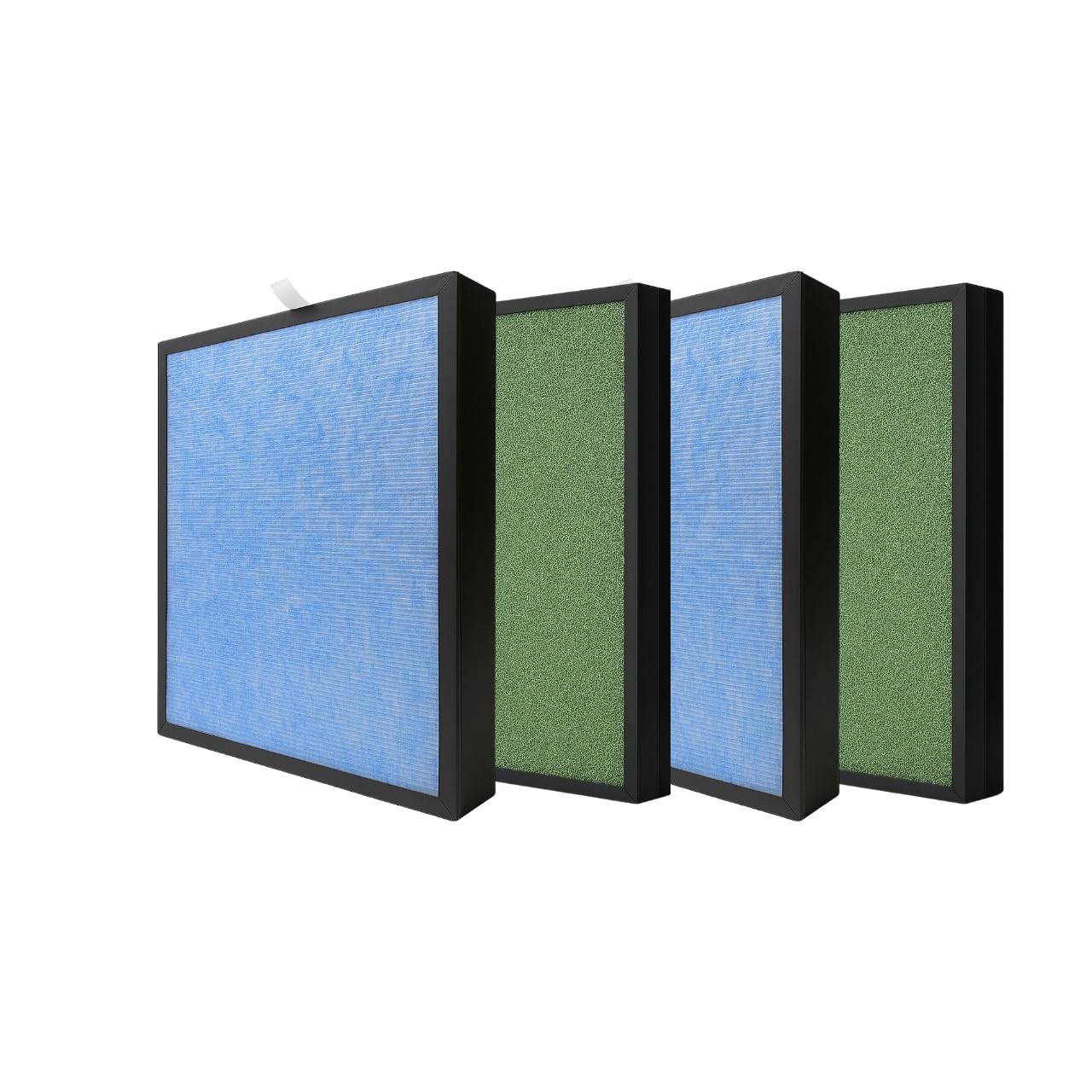 Nispira 4-in-1 True HEPA Activated Carbon Replacement Filter Compatible with HSP002 Smart 2.0 Air Purifier, 4 Packs