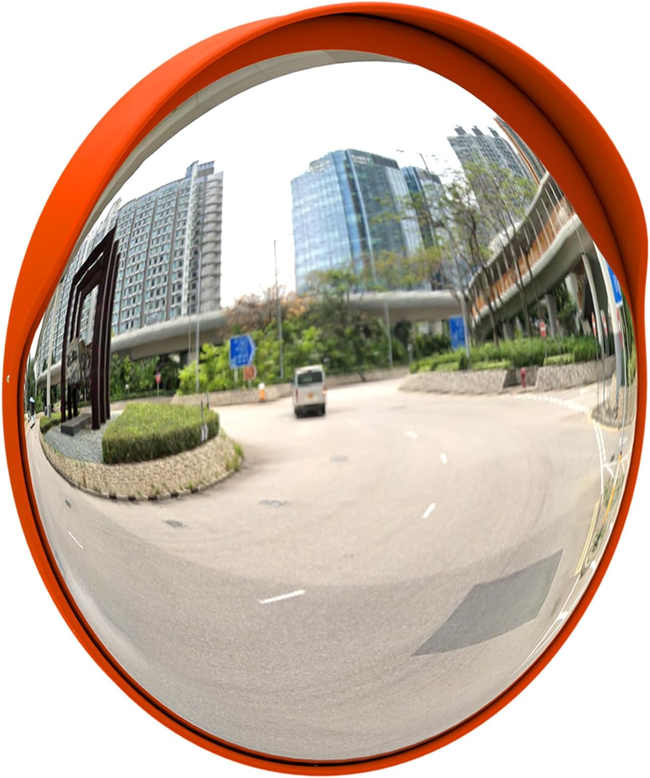 Berry Safety Convex Mirror for Driveway | Wide Angle View Blind Spot | Round Convex Safety Mirror to Enhance Security and Safety for Home, Office, and Garage Entrances (45CM)