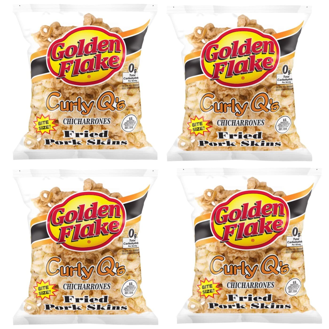 Golden Flake Curley Q's Regular, 3.00 oz Bag (Pack 4 Bags)