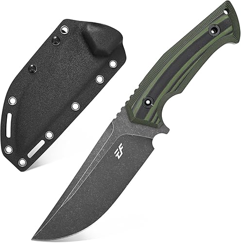Miniatura 1 de Eafengrow EF134 Cuchillo de hoja fija DC53 Hoja de acero de dos tonos G10 mango de espiga completa Heavy Duty EDC cuchillos rectos para trabajo,