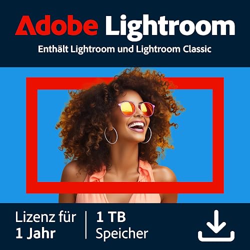 Adobe Photoshop Lightroom Including 1TB Cloud Memory | 12 Month Subscription Card | Standard | 1 Device | 1 Year | PC/Mac | Download |