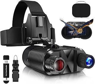 [2024 PreSell] Night Vision Goggles with 3D Vision Effect - 4K Video Recording 7 Infrared Binoculars Viewing Dark with 8 X Digital Zoom Allow Adjust Vision of Binoculus 32GB Cards for Save Photo Video - Hojocojo
