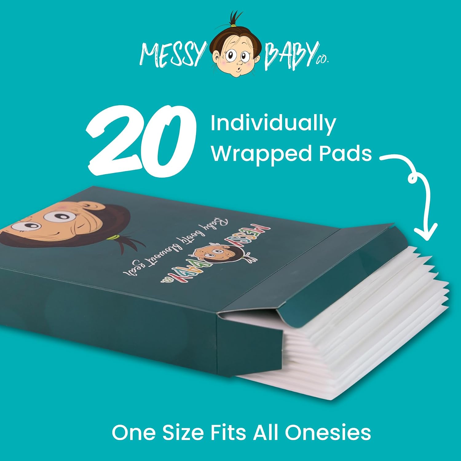 Baby Booty Blowout Gear Refill Pads - 20 Large Absorbent Pads for Baby blowouts