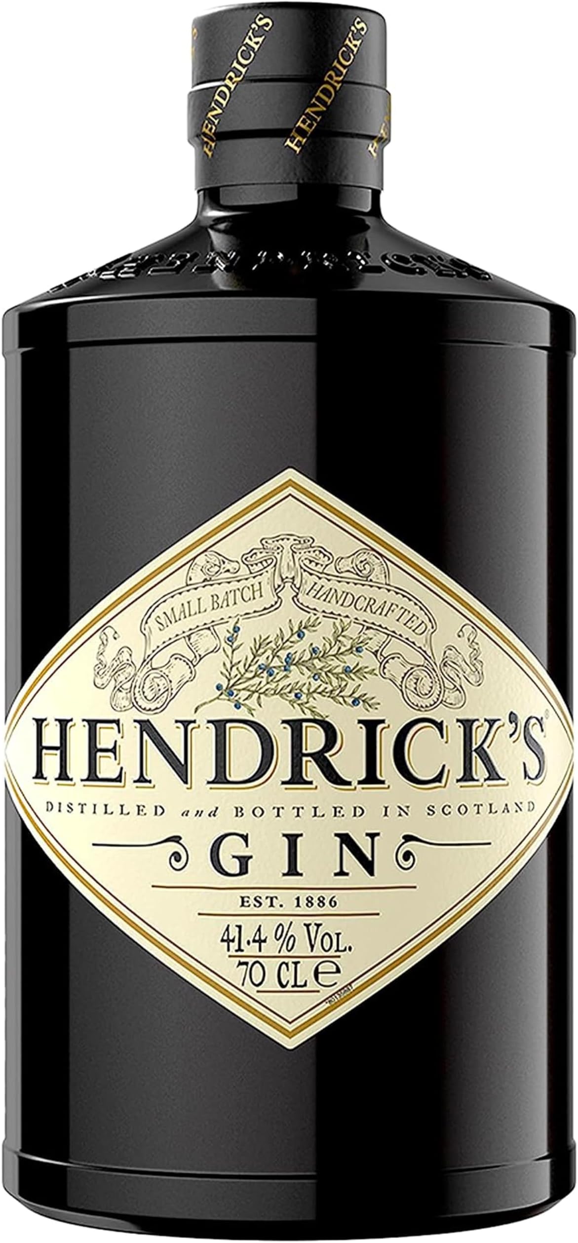 HENDRICK'S GIN - Super Premium Gin - Infused with Cucumber & Rose - Curiously Smooth & Marvellously Different - Small Batch - Handcrafted In Scotland - Ultimate Gift - 41.4% ABV - 70cl