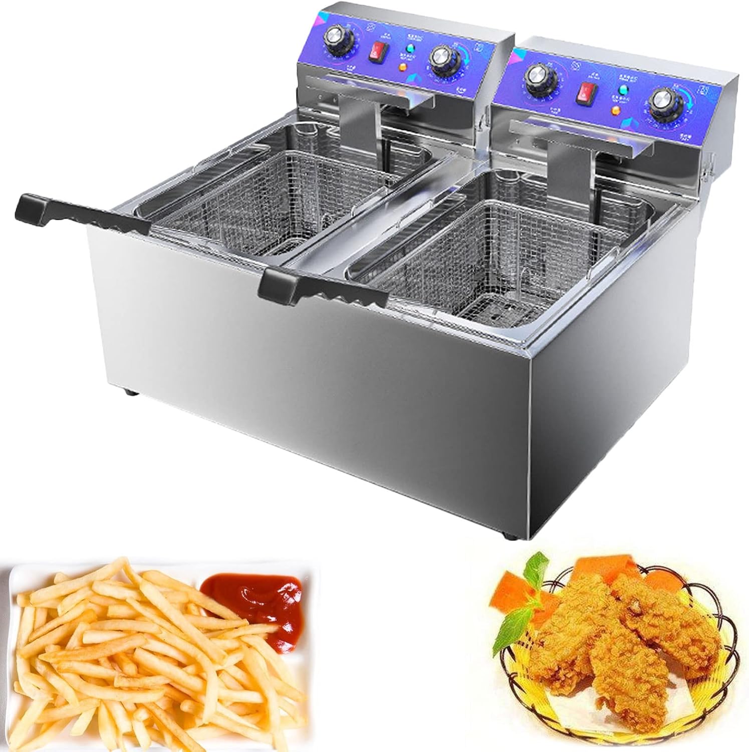Deep Fryer Stainless Steel Tank Chip Fryer for Home