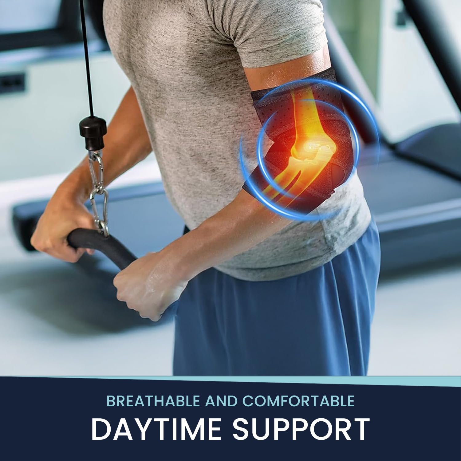 Elbow Brace, Elbow Support for Cubital Tunnel, Tendonitis, Ulnar Nerve Entrapment Pain Relief, Fit Men ＆ Women
