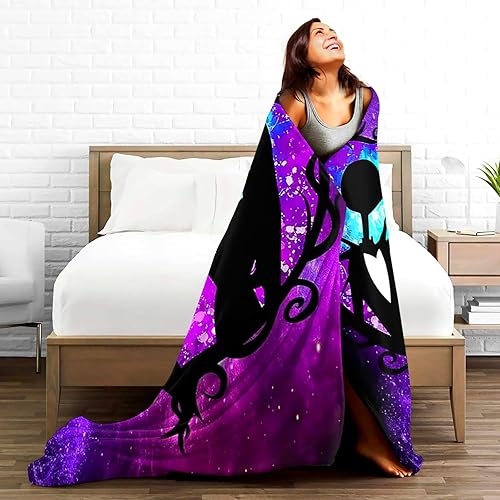 Miniatura 6 de Manta de Navidad ultrasuave de anime, cálida y acogedora, regalos para niños y adultos, cama, sofá, sala de estar, 50 x 40 pulgadas