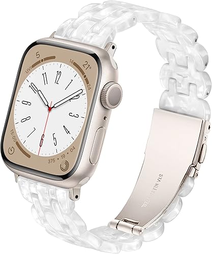 Miniatura 121 de Lightweight Resin Band For Apple Watch Series 11 10 SE 9 8 7 6 5 4 3 2 1 Ultra 3 2, Fashion Adjustable Replacement Strap for iWatch Bands 38mm 40mm