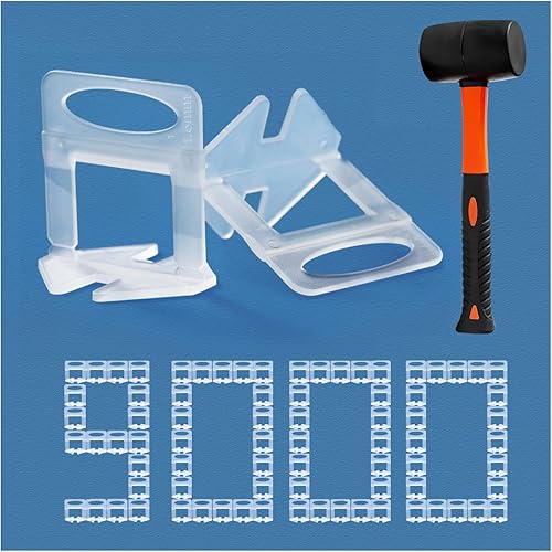 Miniatura 13 de Sistema de nivelación de azulejos espaciadores de 1/16 pulgadas, clips niveladores de azulejos, espaciadores niveladores de azulejos, 2000 piezas